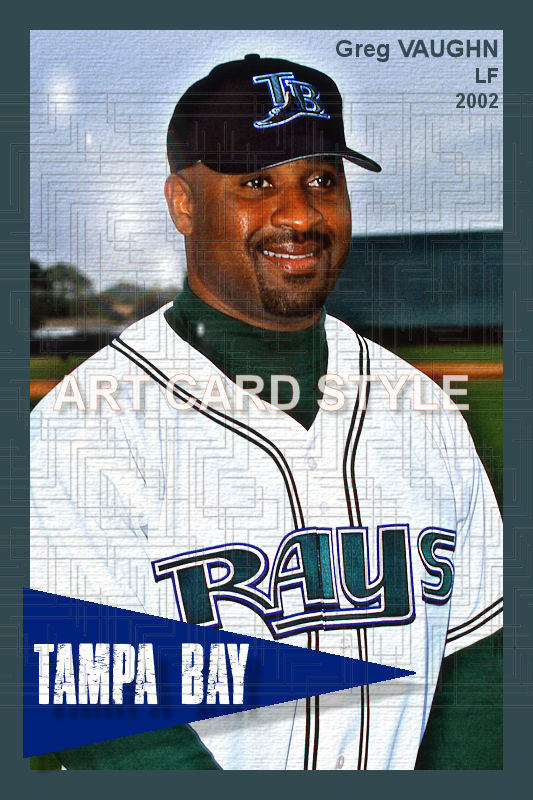 Greg Vaughn autographed Baseball Card (Tampa Rays, FT) 2000 Bowman #10