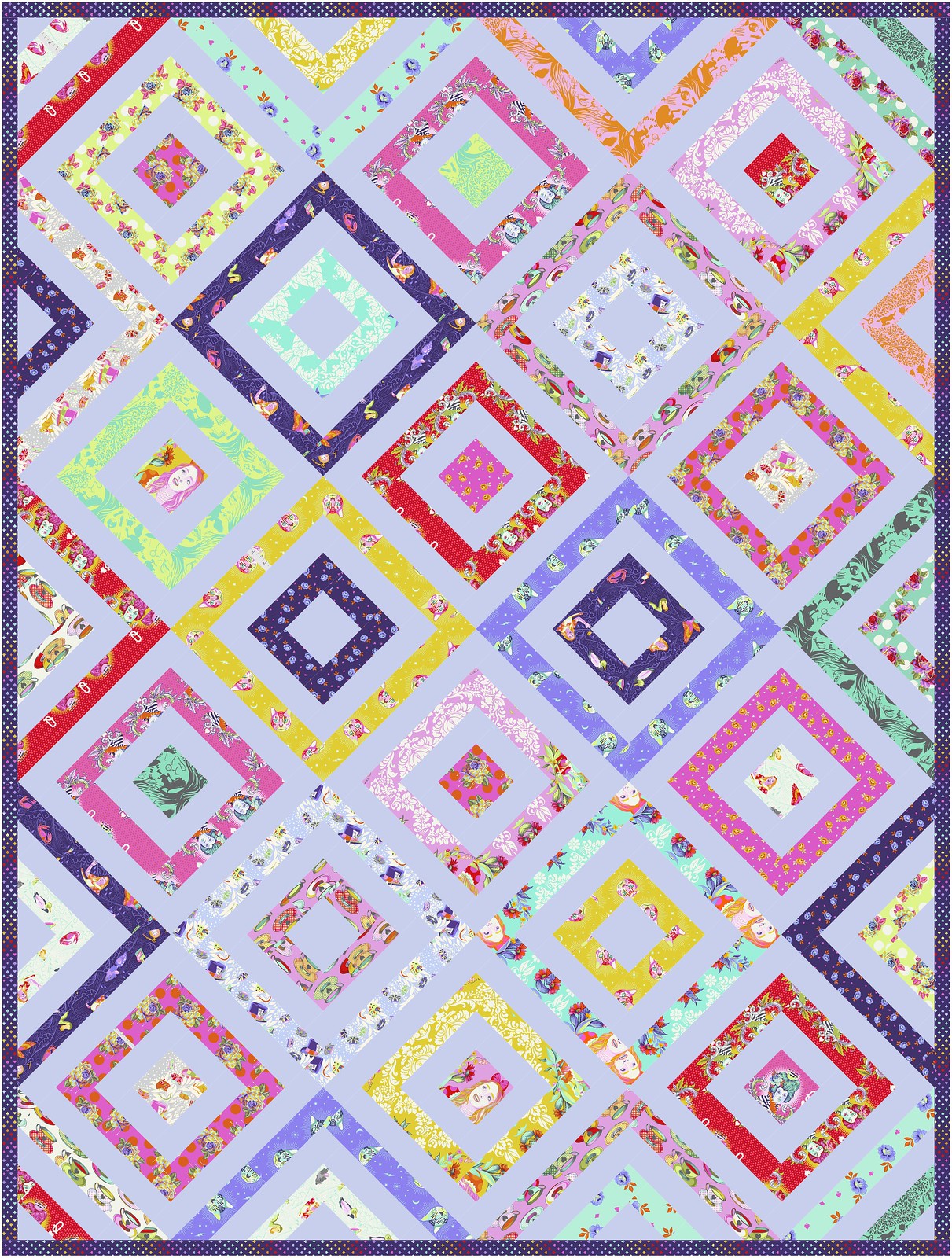 The Sadie Quilt in Curiouser and Curiouser - Kitchen Table Quilting