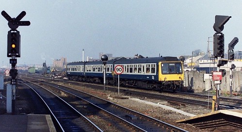107 739 ‘British Rail’. British Rail Derby built  Diesel Electric Multiple Unit on Dennis Basford’s railsroadsrunways.blogspot.co.uk’