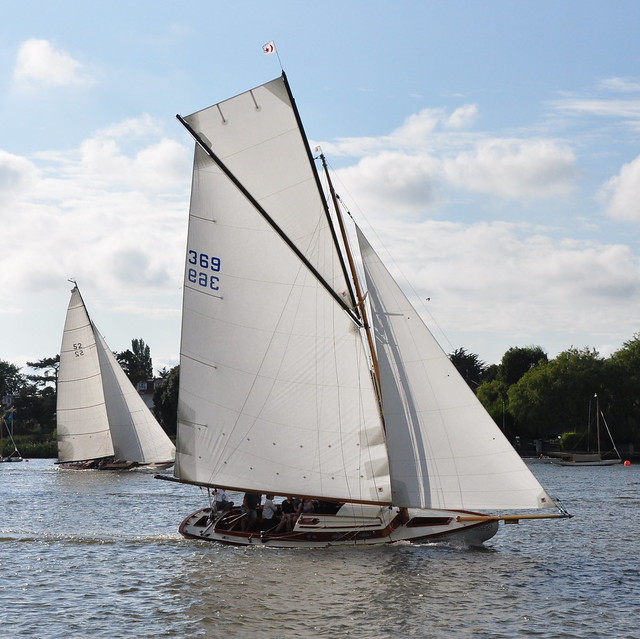 Moonshadow (sail no 369) and Maisie (sail no 52) racing