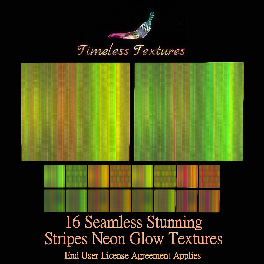 TT 16 Seamless Stunning Stripes Neon Glow Timeless Textures