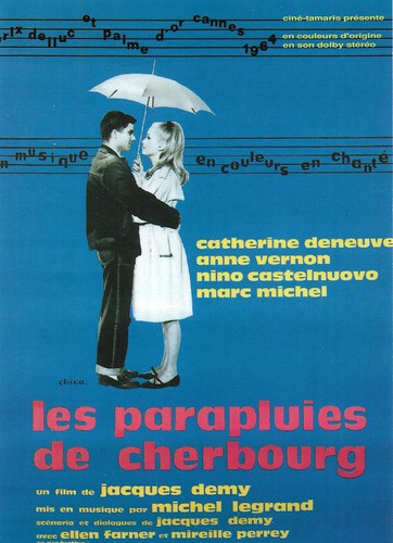 Nino Castelnuovo and Catherine Deneuve in Les parapluies de Cherbourg