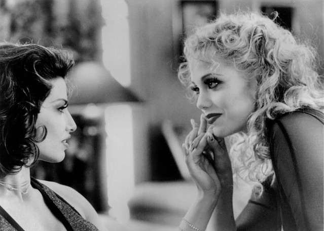 Gina Gershon and Elizabeth Berkley in Showgirls (1995)