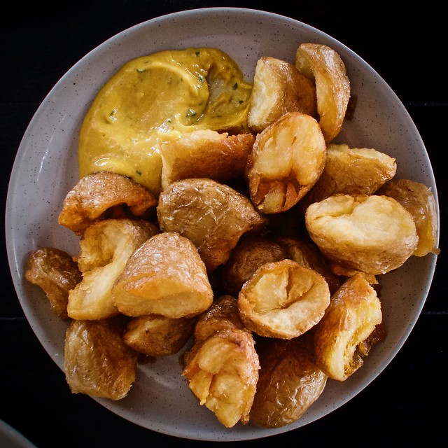 Fried Potatoes; Café de Paris Aioli