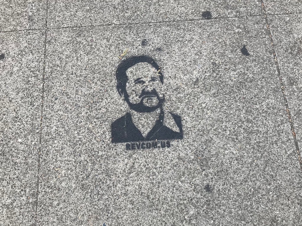 Sidewalk stencil Art
