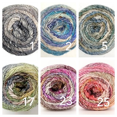 Three of the backordered Noro Akari arrived today.  Is there are six colours from which you can put together to knit Andrea Mowry’s Nightshift or something else!