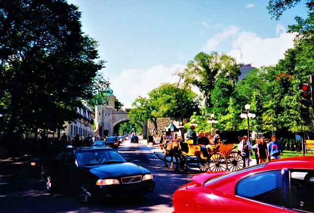 Porte St. Louis; horse-drawn carriage