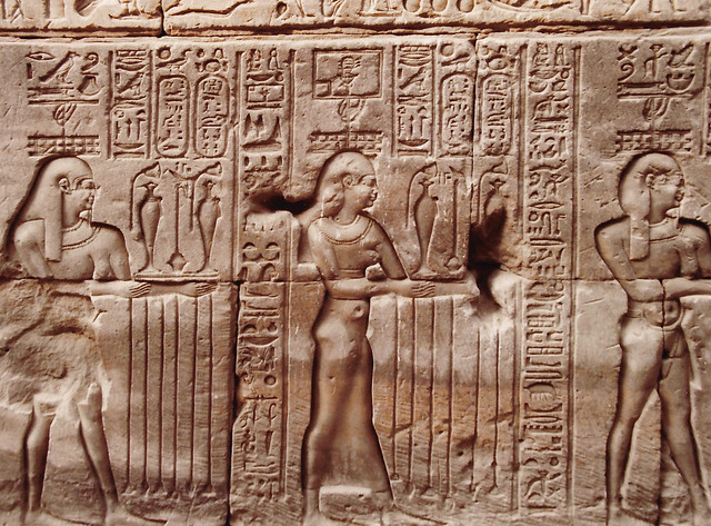 Hieroglyphs, the Temple of Horus at Edfu, Egypt