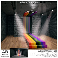 Atelier Burgundy . Catwalk Backdrop LGBT