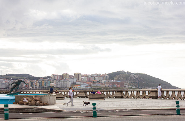Promenade and Skyline of A Coruña. Spain.