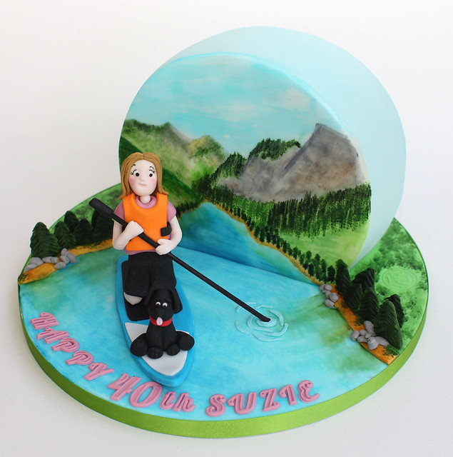 paddle board 40th cake