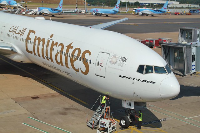 A6-ENW Boeing 777-31HER  Emirates at Birmingham BHX
