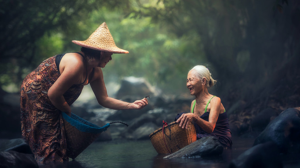 Fishing Woman in Cambodia