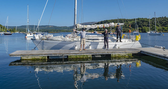 Yacht Rho and some of its crew