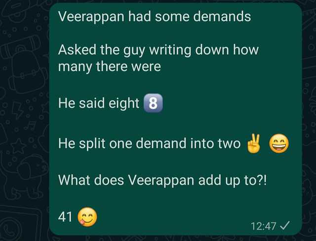 Veerappan's fear of number 8!