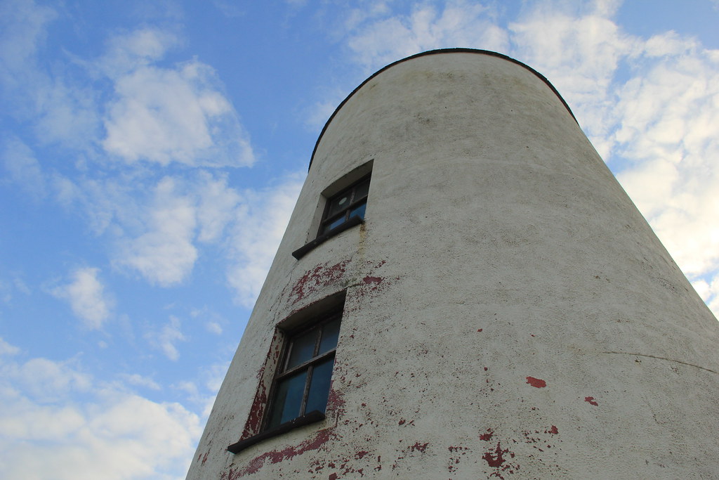 Looking up at Twr Mawr Lighthouse, Llanddwyn Island, Anglesey