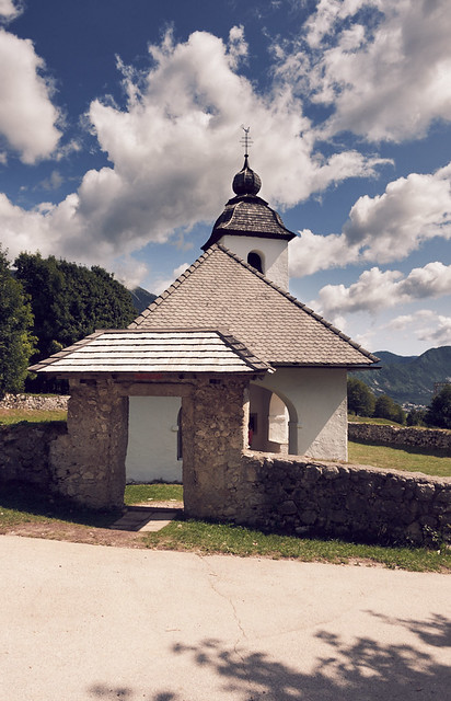 On the road, Chiesa di Santa Caterina, Slovenia.