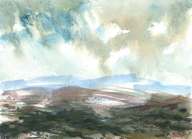 North Yorkshire Moors - Watercolour Painting by Steve Greaves