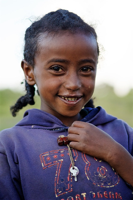 Ethiopian girl - Simien Mountains (Samen tarara), Ethiopia - Version 2