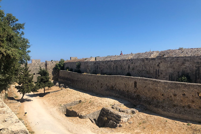 Wall around the Medieval Old Town of Rhodes.