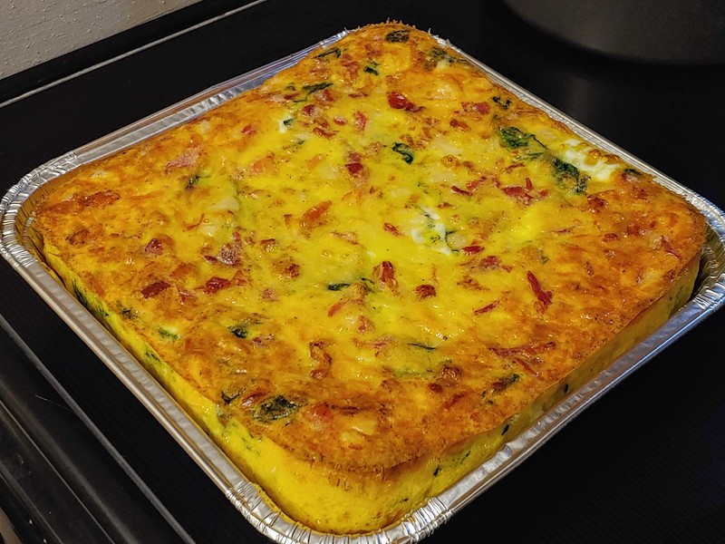 Spinach, Bacon, and Cheese Egg Bake