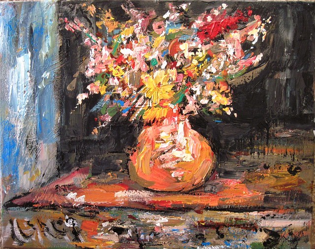 Small Vase Of Flowers.
