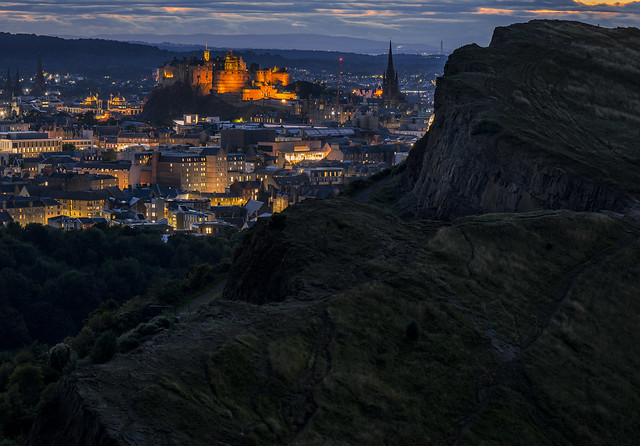 Early Evening Over Edinburgh Castle From Arthur's Seat.