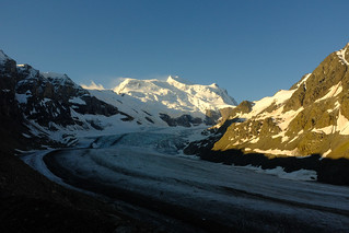 Morning light on Glacier de Corbassière and Grand Combins