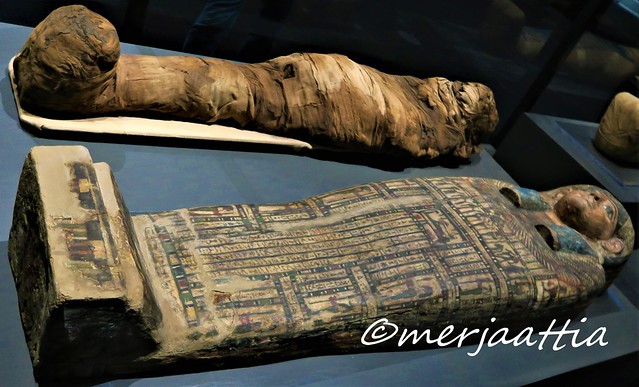 Mummy and coffin from Late Period