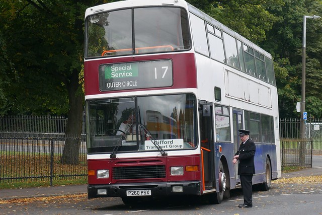 Volvo Olympian 56 Alexander Royale P260PSX 260, with Inspector in attendance, at Fettes Avenue, Edinburgh, on 11 September 2021.
