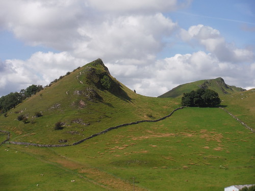 Parkhouse Hill and Chrome Hill, from pasture rising up Hitter Hill SWC 386 - Buxton Circular via the Dragon's Back
