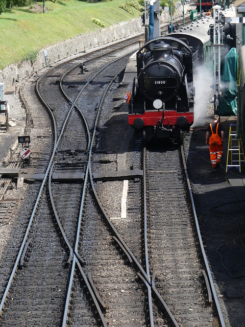 P1050369 - 2021-08-02 - Swanage Railway - Maunsell SR 2-6-0 - U Class No. 31806