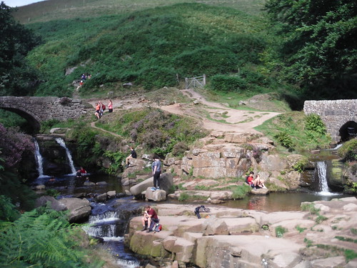 Waterfalls, Bridges and People, by Three Shires Head SWC 387 - Buxton Circular (via Axe Edge Moor and Three Shires Head)