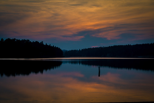Stockade Sunset by RoamingTogether, Watching the ball drop over Stockade Lakebuoy custerstatepark lake nikkorz2470f4 nikon nikonz6 south