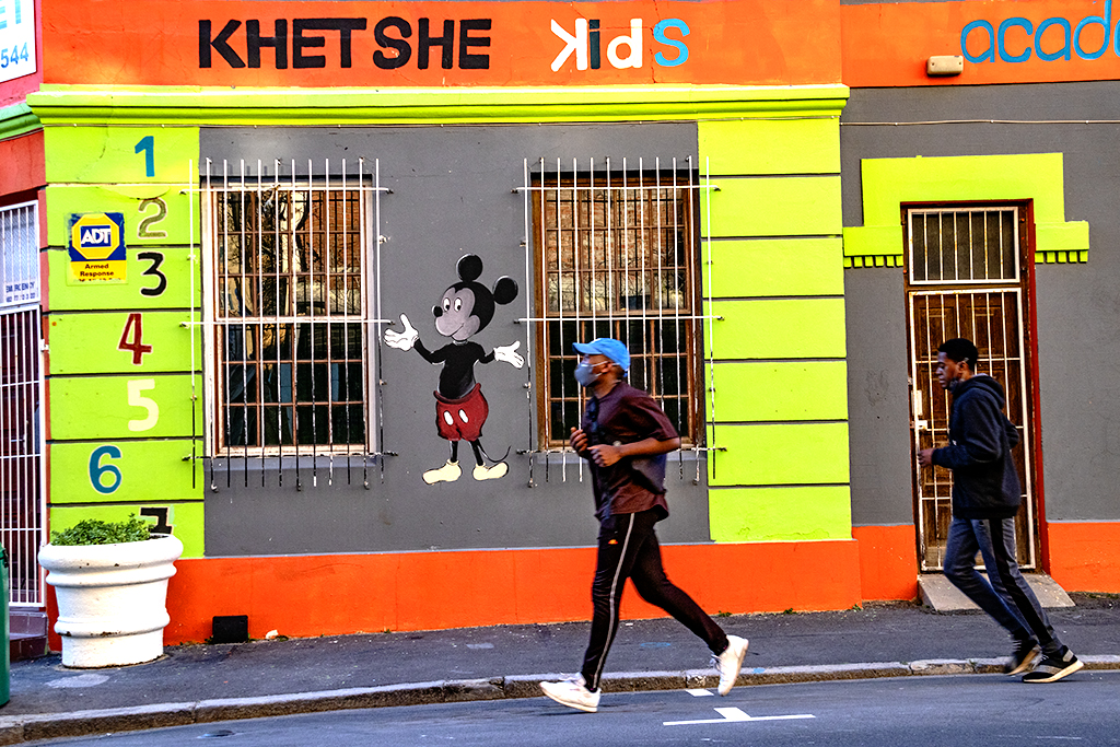 Black Mickey Mouse in District Six on 9-18-21--Cape Town