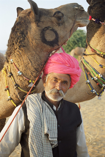 Camel trader at Pushkar Camel Fair, Rajasthan