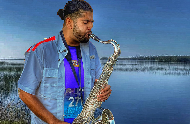 Saxophone player.