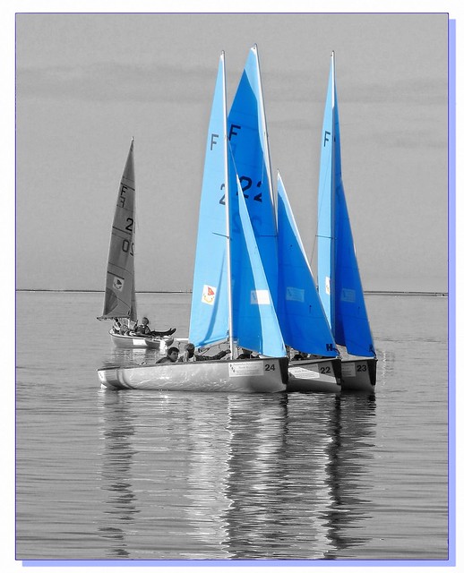 Blue Triangular Sails.........