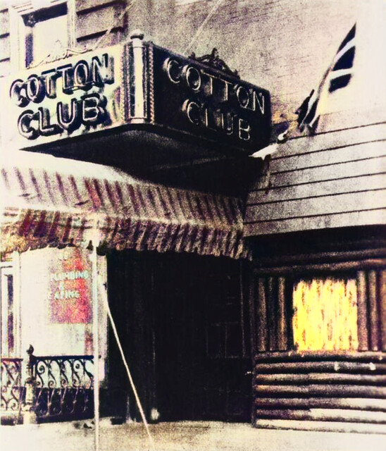 Cotton Club marquee and front entrance, Harlem, New York, ca. 1920s