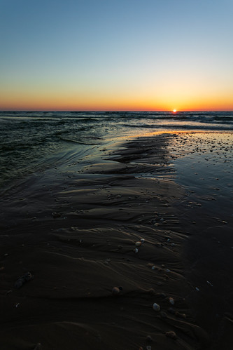 Towards the setting Sun by Ivona & Eli, israel centraldistrict sand mediterranean waves sunset sea beach shore