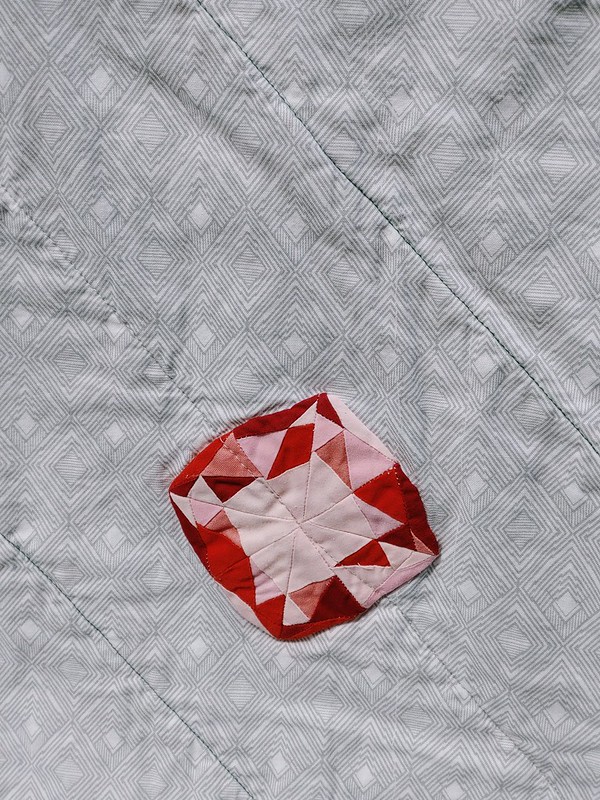 Gemstone Applique Quilt Close-up