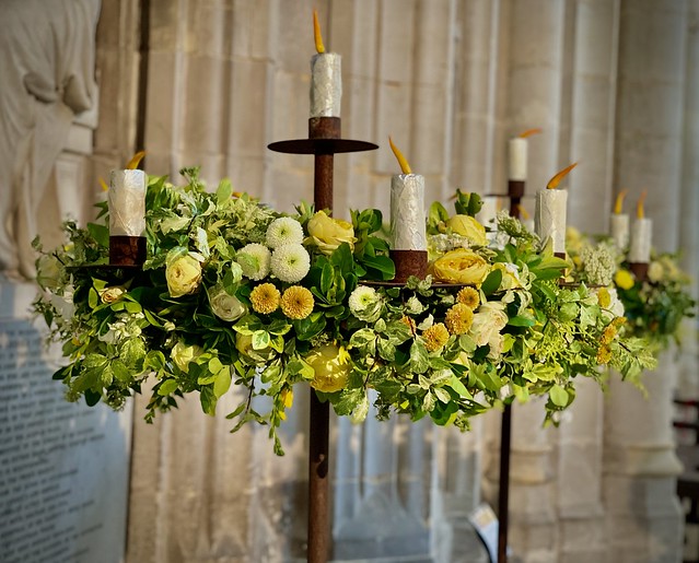 One of the displays in the 2021 Flower Festival in Winchester Cathedral