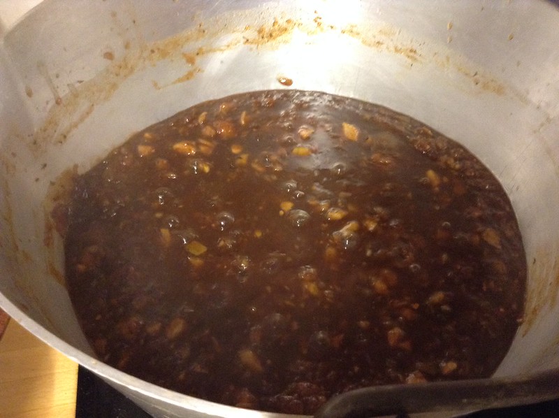 Anglo Indian Apple Chutney, in progress