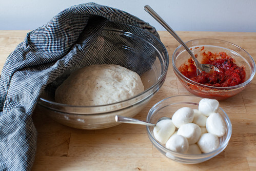 the dough is ready + sauce + cheese | by smitten kitchen
