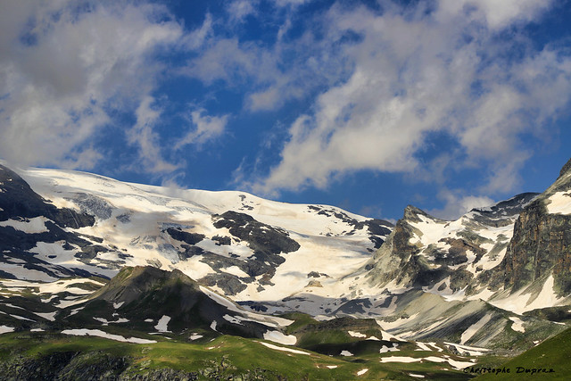 Glacier du Pelve depuis le Plan du Lac dans le Parc de la Vanoise (Maurienne, Savoie)