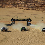 ALULA, SAUDI ARABIA - APRIL 04: Catie Munnings (GBR)/Timmy Hansen (SWE), Andretti United Extreme E, Christine 'GZ' Giampaoli Zonca (ESP)/Oliver Bennett (GBR), Hispano Suiza Xite Energy Team, and Mikaela Ahlin-Kottulinsky (SWE)/Jenson Button (GBR), JBXE Extreme-E Team during the Desert X-Prix at AlUla on April 04, 2021 in AlUla, Saudi Arabia. (Photo by Steven Tee / LAT Images)