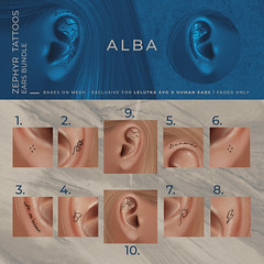 ALBA - Zephyr Tattoos Ears Bundle @ Harajuku
