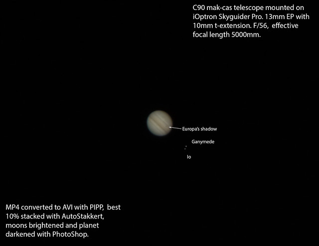Jupiter and closer moons x4.0