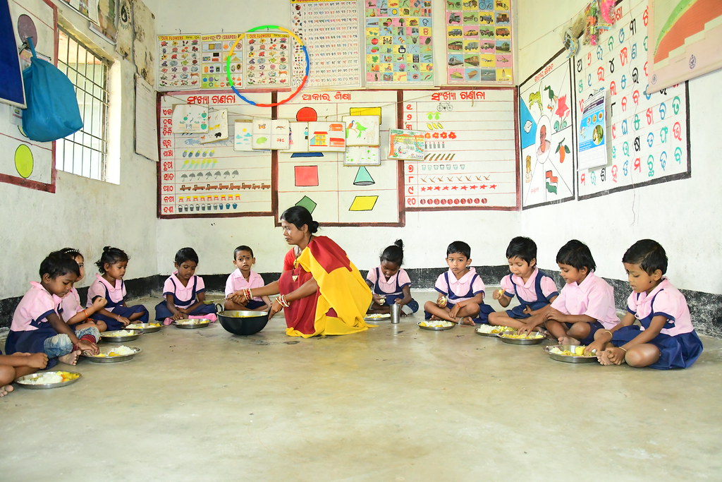 Fish-based nutrition was piloted in 50 Anganwadi Centers to improve dietary diversity and micronutrient intakes of women and children. Photo by Baishnaba Charan Ratha 
