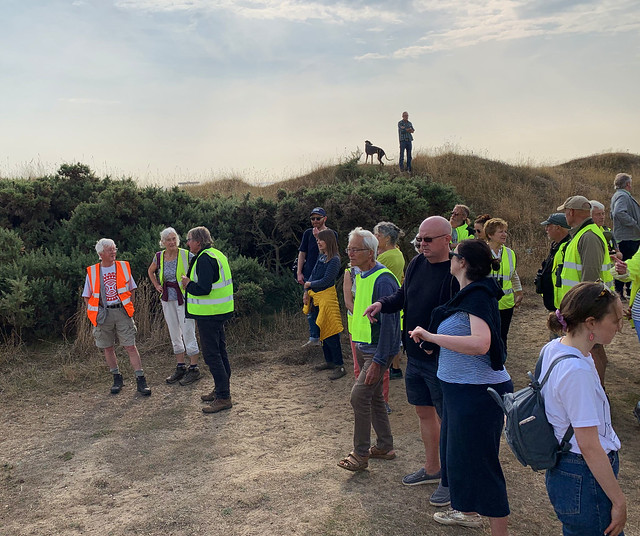 Human wall protest against proposed Sizewell C project